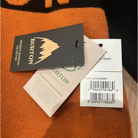 Women's Burton Larosa Sweater Black/Penny Size S - Picture 6 of 6